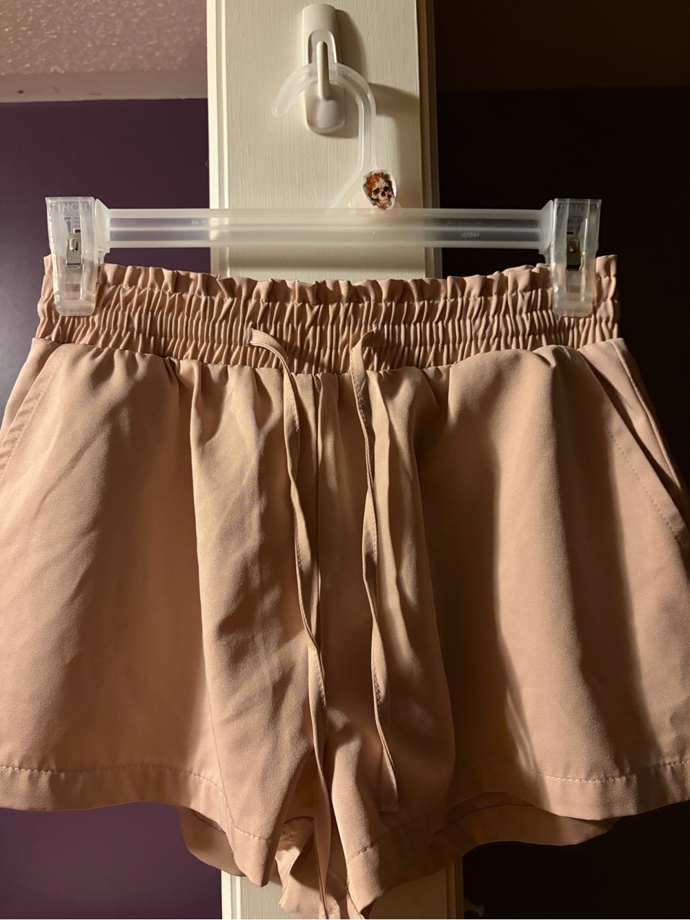 Forever 21 Blush Pink High-Waist Drawstring Shorts